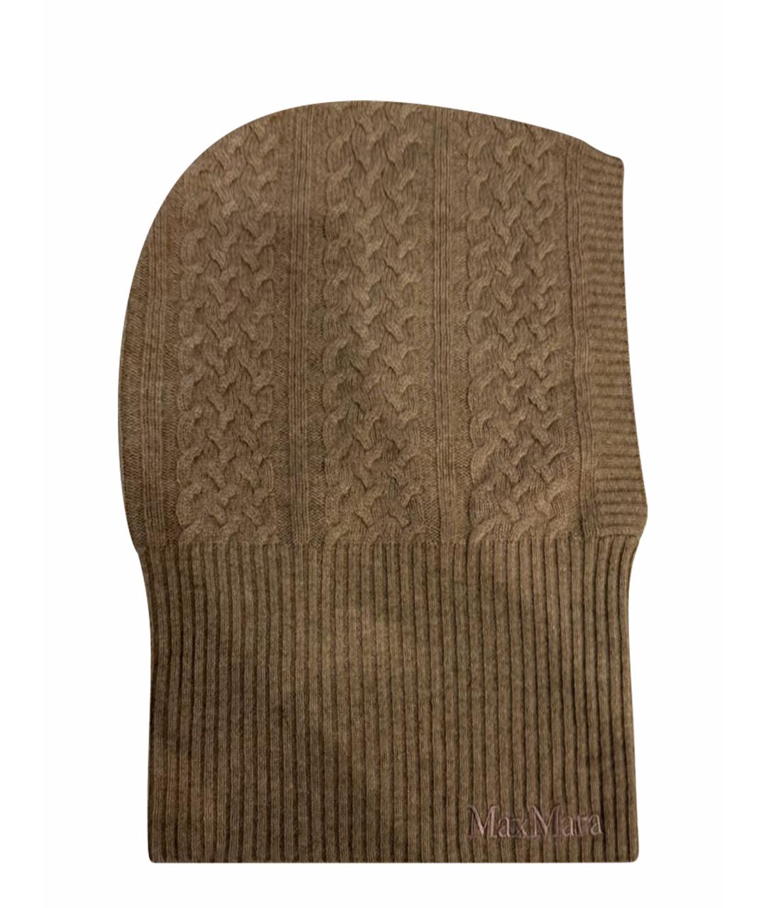 MAX MARA Бежевая кашемировая шапка, фото 1