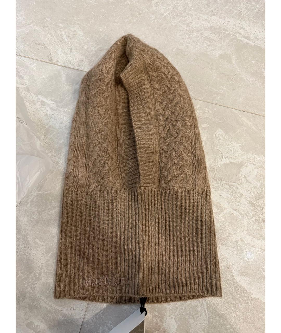 MAX MARA Бежевая кашемировая шапка, фото 2