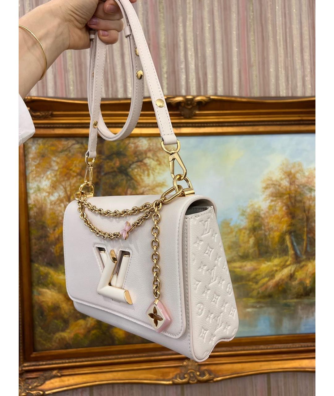 LOUIS VUITTON Бежевая кожаная сумка через плечо, фото 2