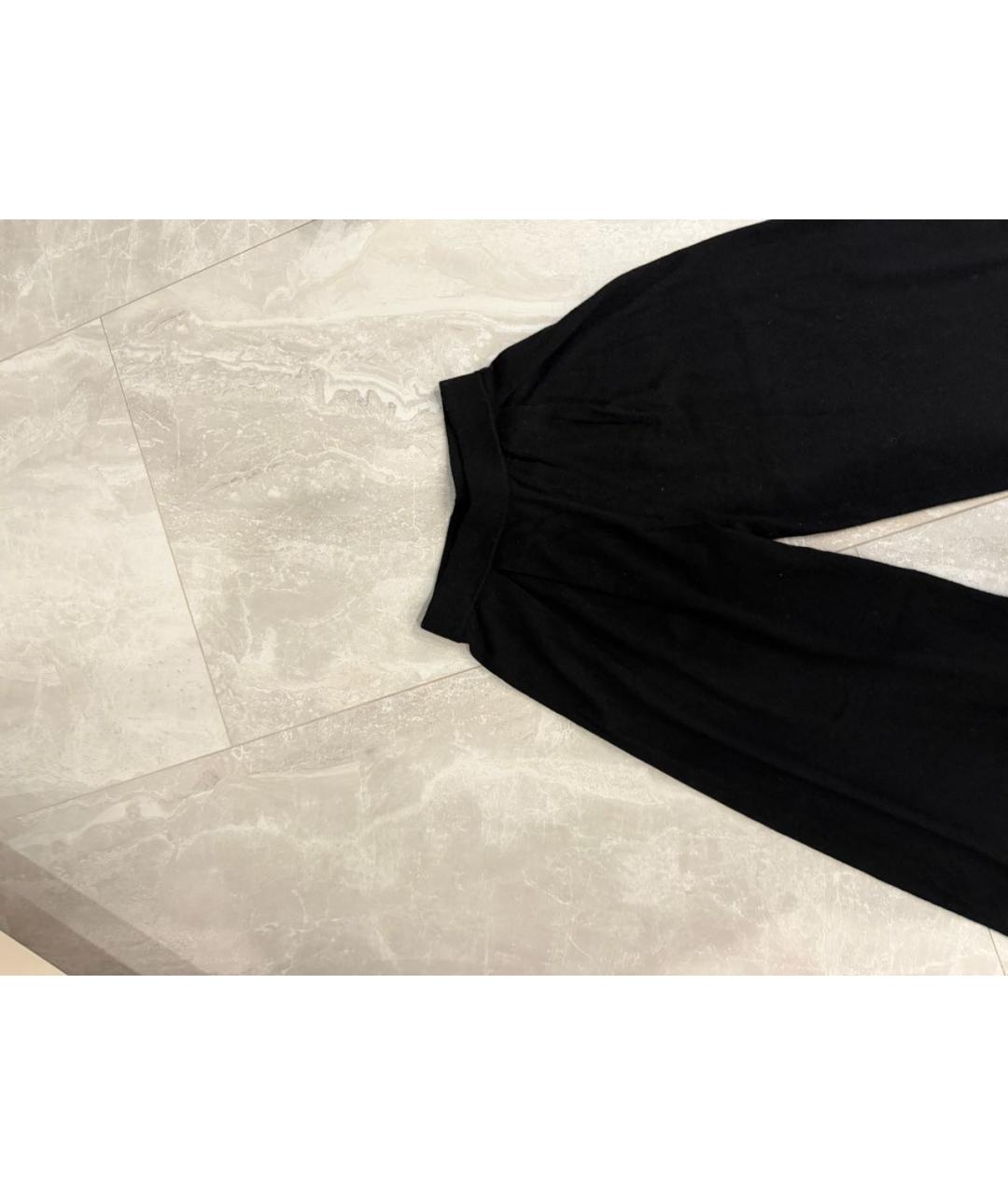 EXTREME CASHMERE Черные кашемировые брюки широкие, фото 5