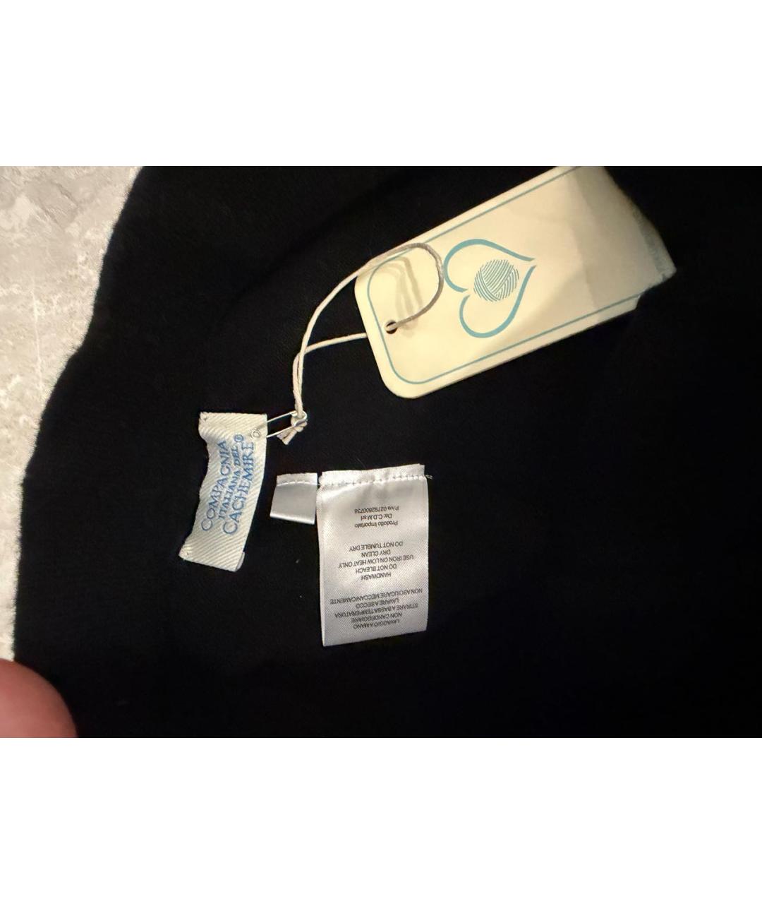 EXTREME CASHMERE Черные кашемировые брюки широкие, фото 3