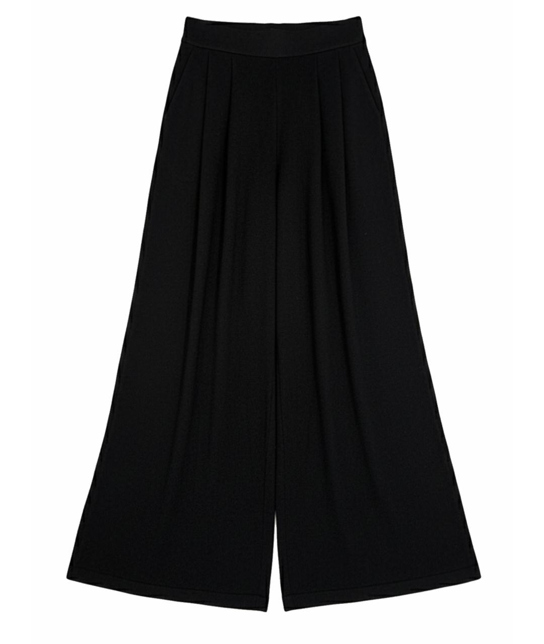 EXTREME CASHMERE Черные кашемировые брюки широкие, фото 1