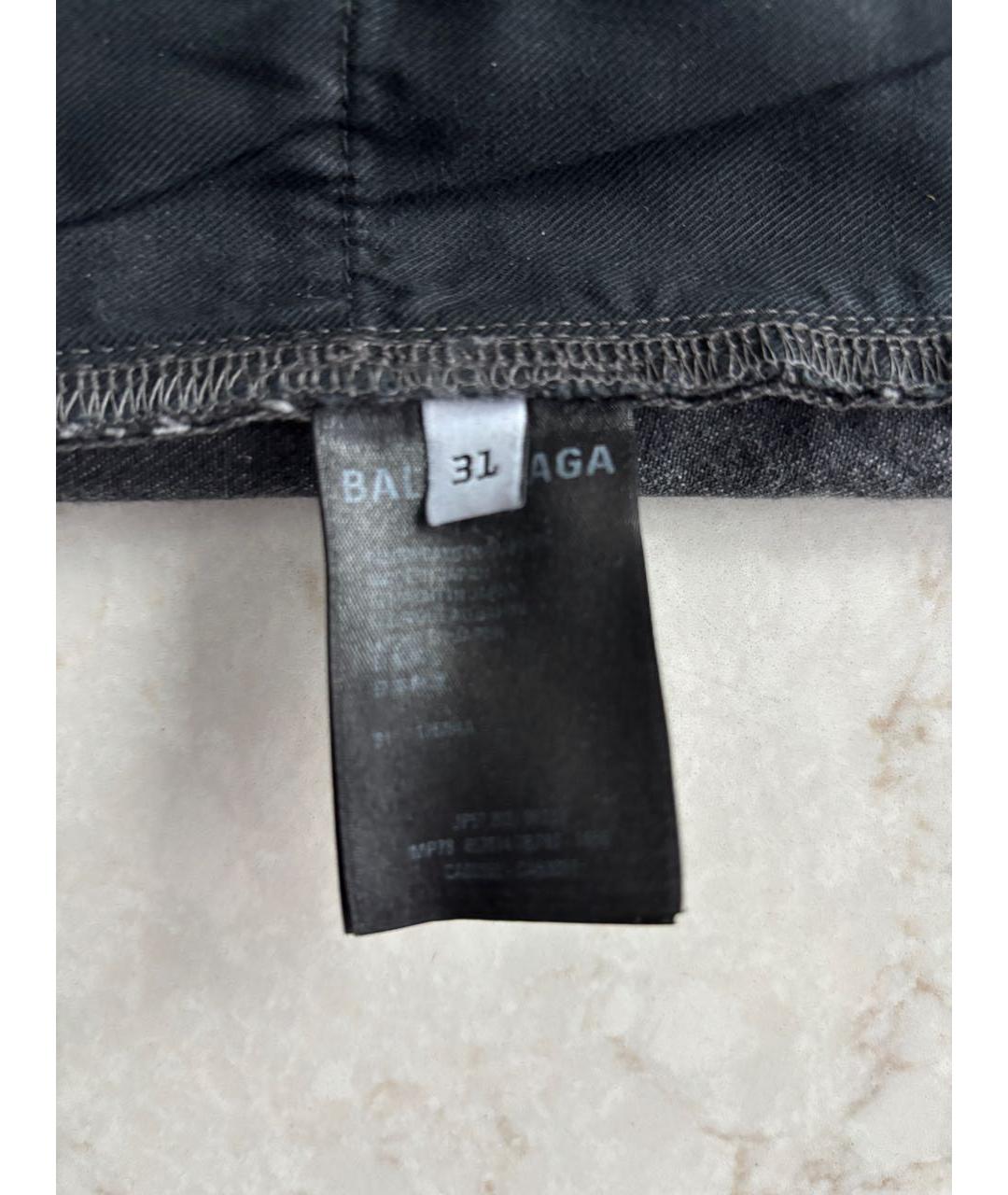 BALENCIAGA Серые хлопковые прямые джинсы, фото 6