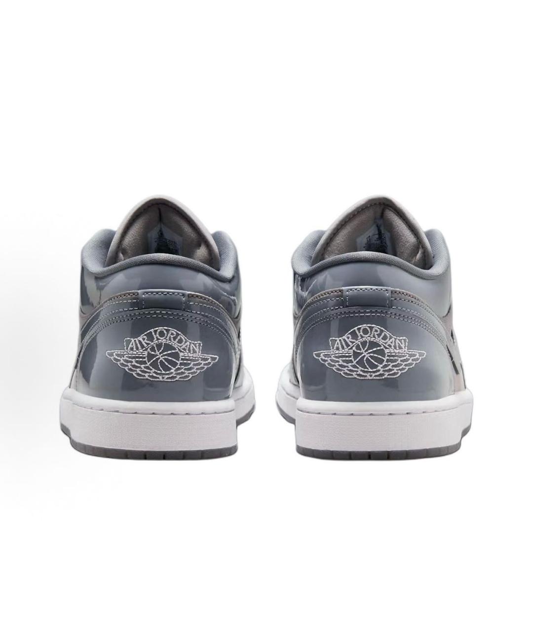 JORDAN Антрацитовые нубуковые низкие кроссовки / кеды, фото 3