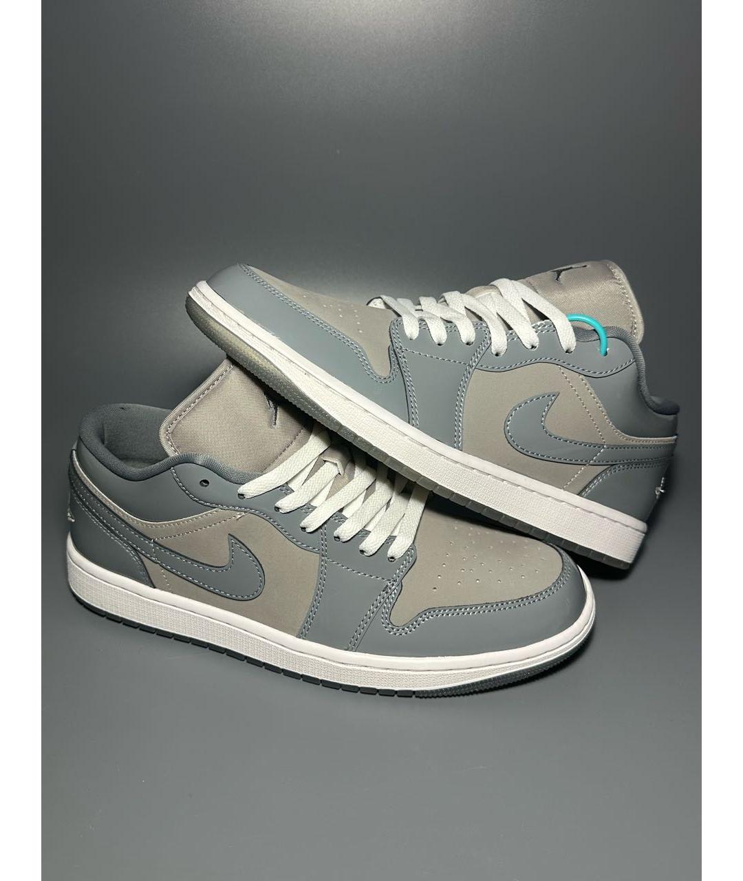 JORDAN Антрацитовые нубуковые низкие кроссовки / кеды, фото 5