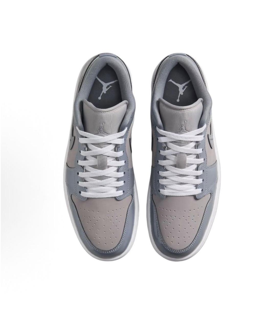 JORDAN Антрацитовые нубуковые низкие кроссовки / кеды, фото 2