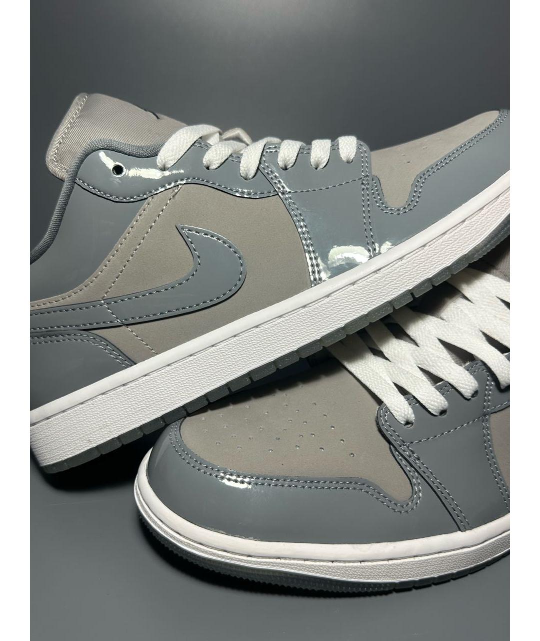 JORDAN Антрацитовые нубуковые низкие кроссовки / кеды, фото 6