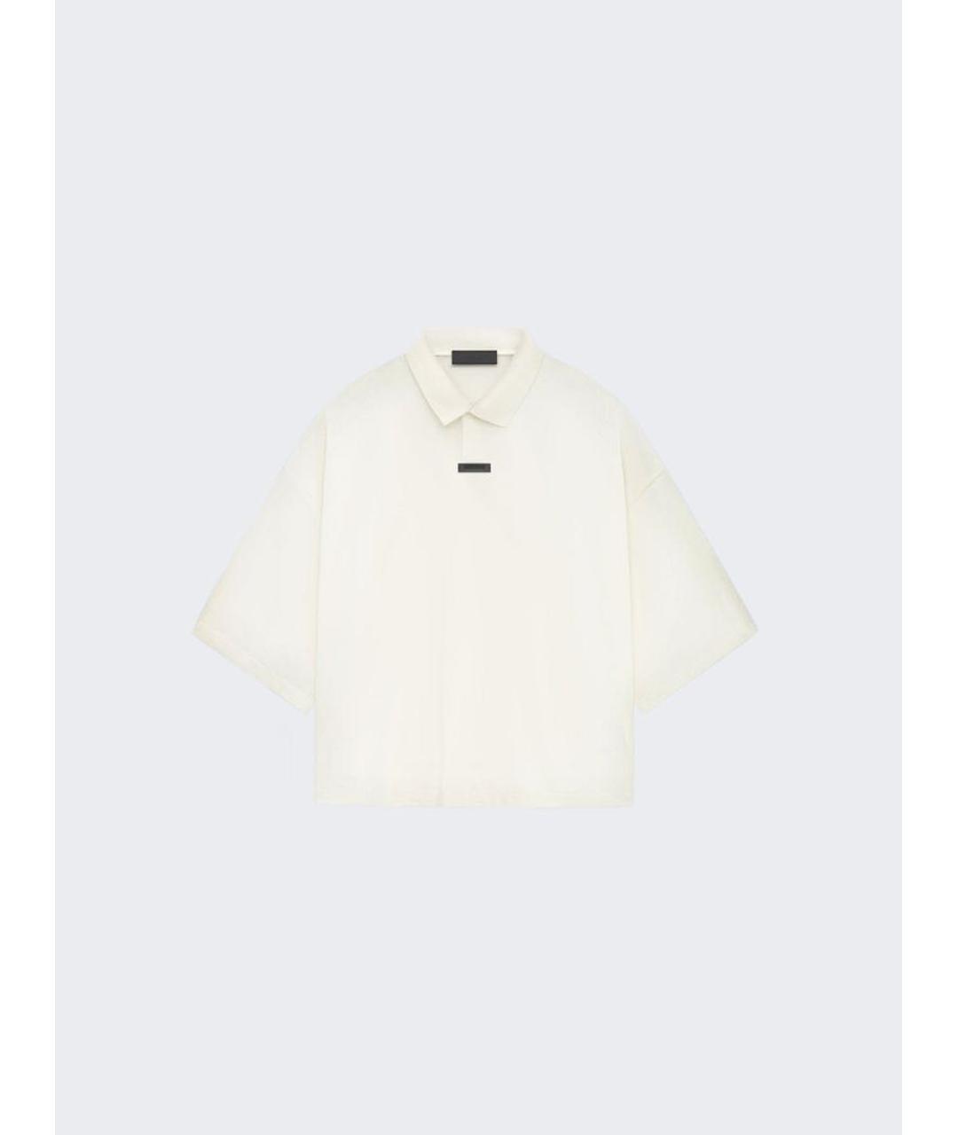 FEAR OF GOD ESSENTIALS Белое хлопковое поло с коротким рукавом, фото 2