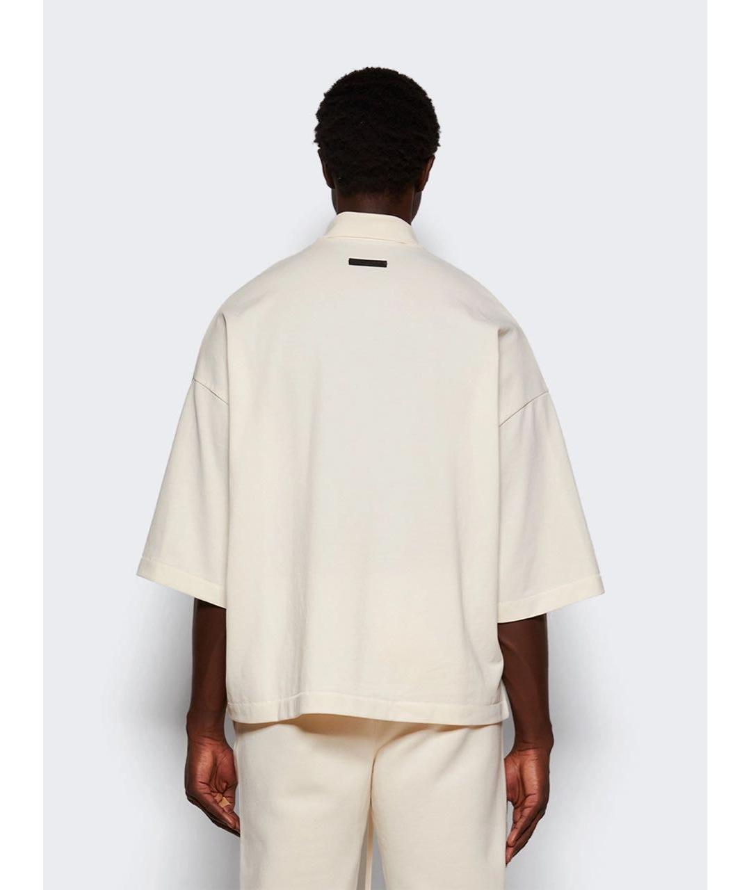 FEAR OF GOD ESSENTIALS Белое хлопковое поло с коротким рукавом, фото 5