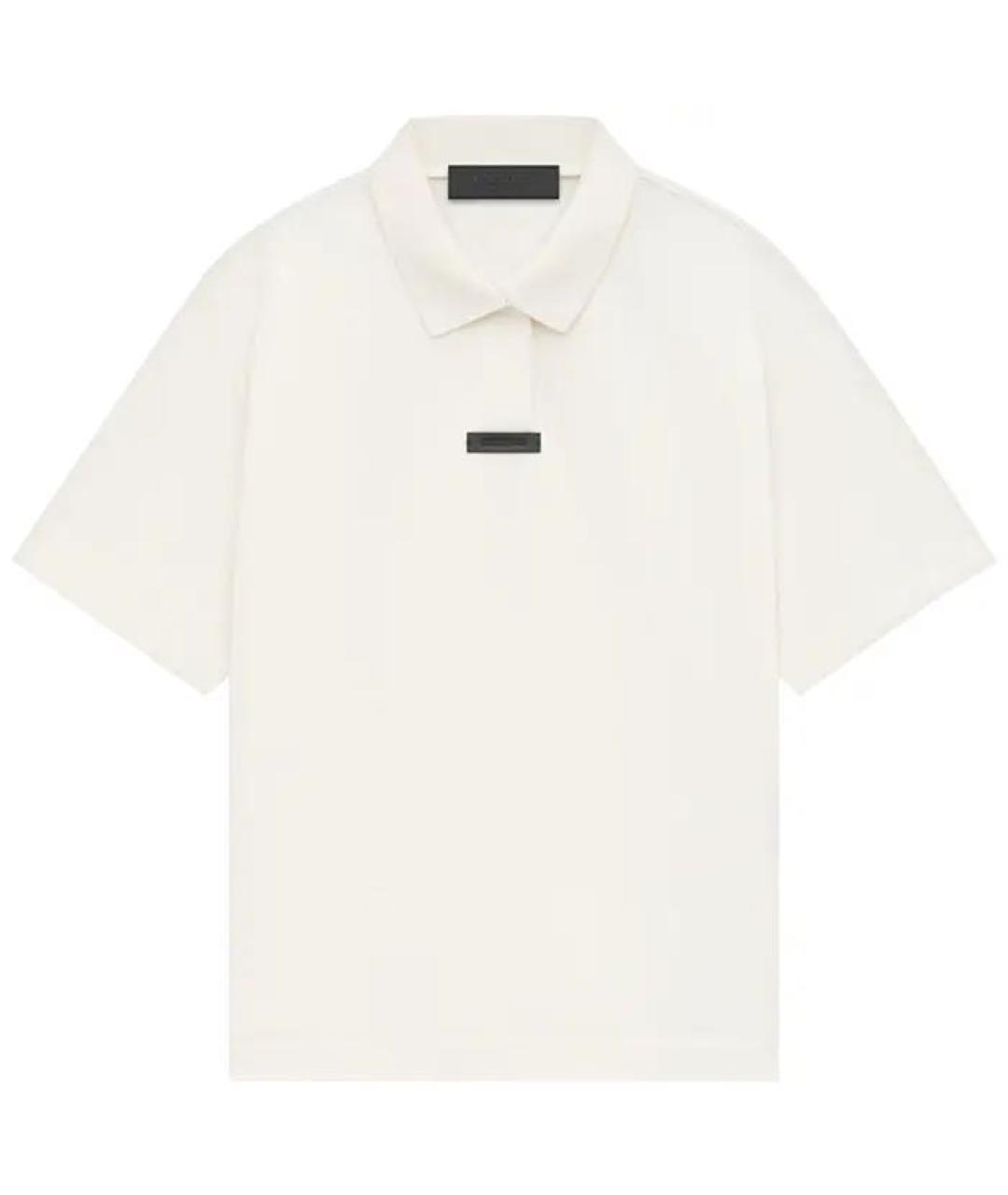 FEAR OF GOD ESSENTIALS Белое хлопковое поло с коротким рукавом, фото 6