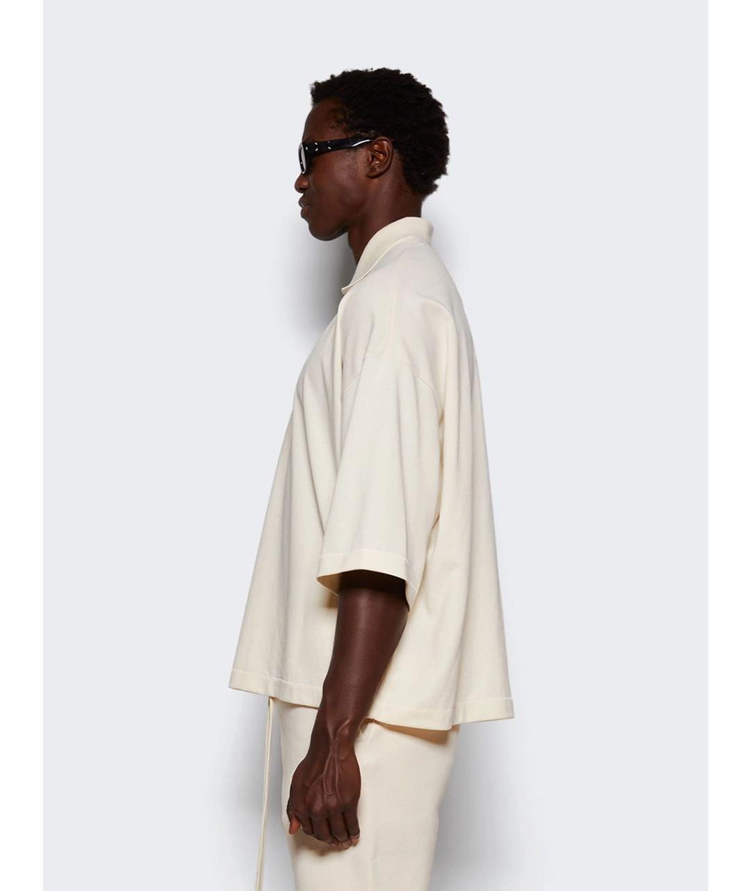 FEAR OF GOD ESSENTIALS Белое хлопковое поло с коротким рукавом, фото 4