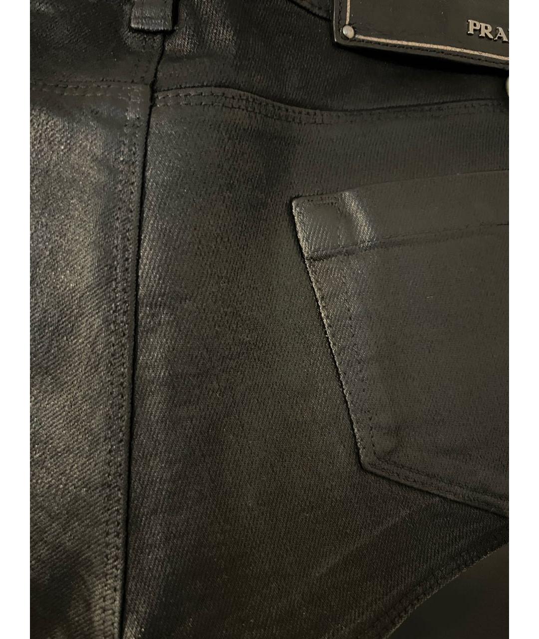 PRADA Черные деним шорты, фото 6