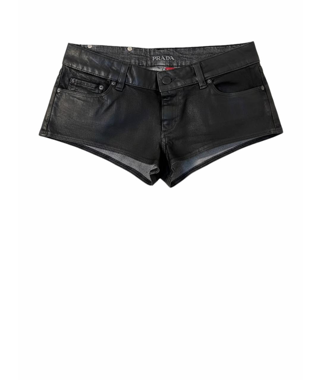 PRADA Черные деним шорты, фото 1