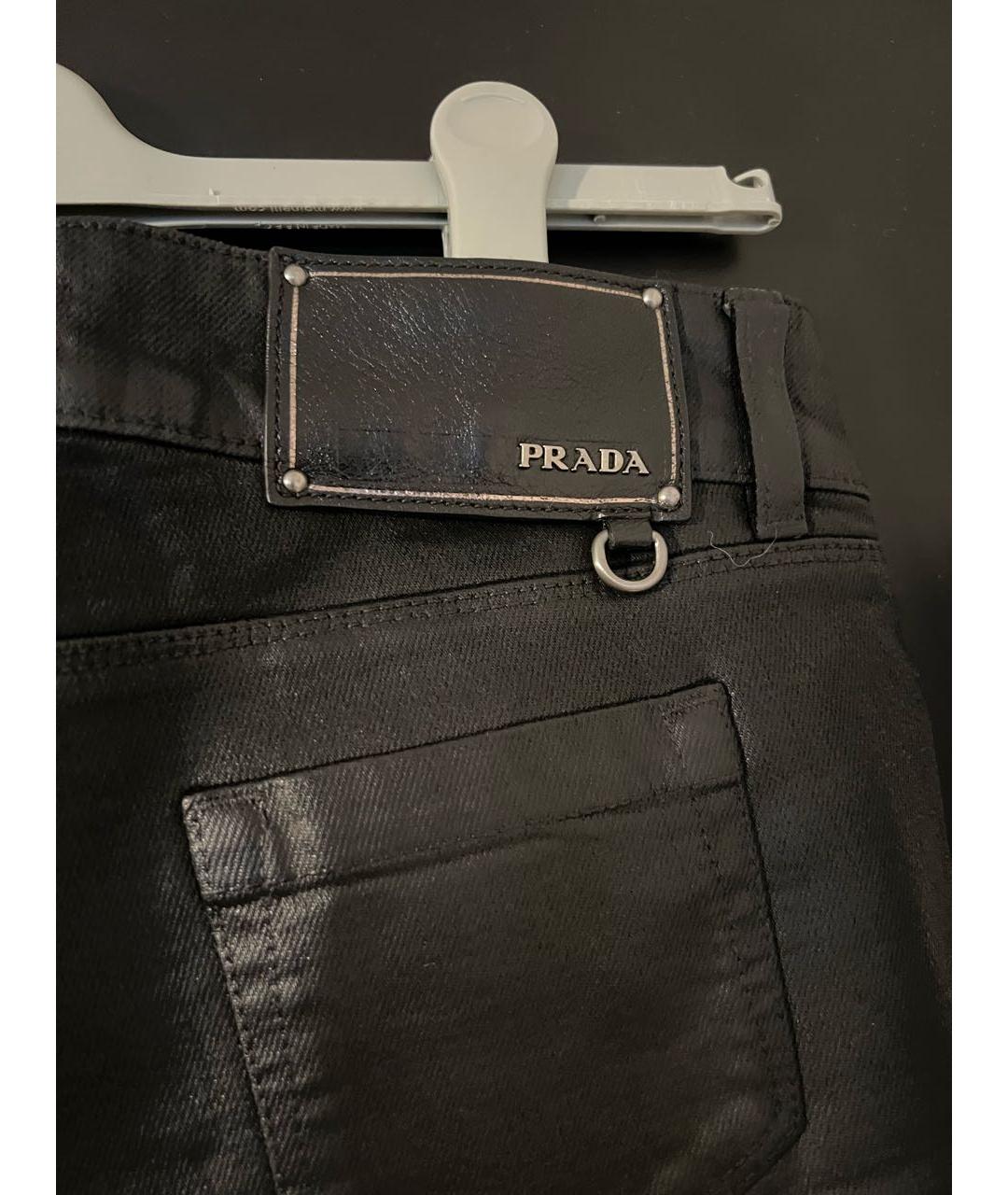 PRADA Черные деним шорты, фото 7