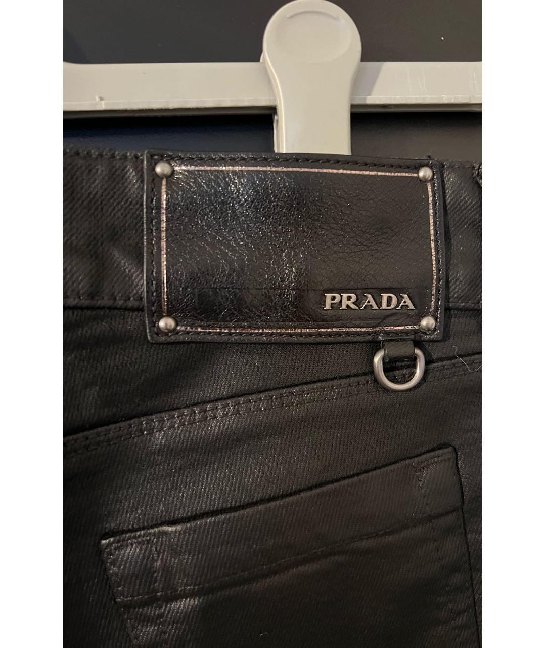 PRADA Черные деним шорты, фото 3