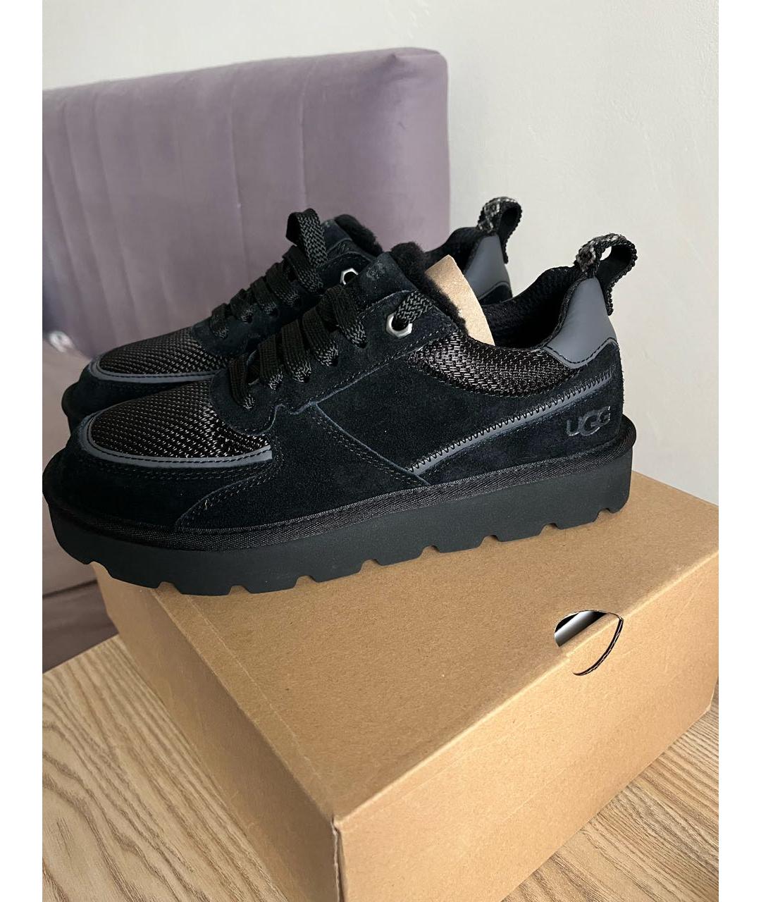 UGG AUSTRALIA Черные замшевые кроссовки, фото 2
