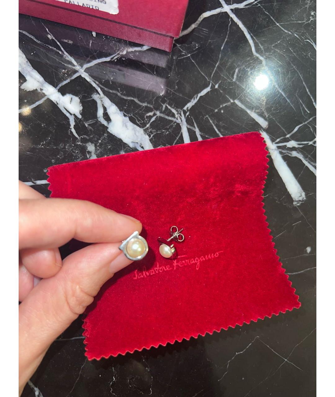 FERRAGAMO Золотые латунные серьги, фото 4