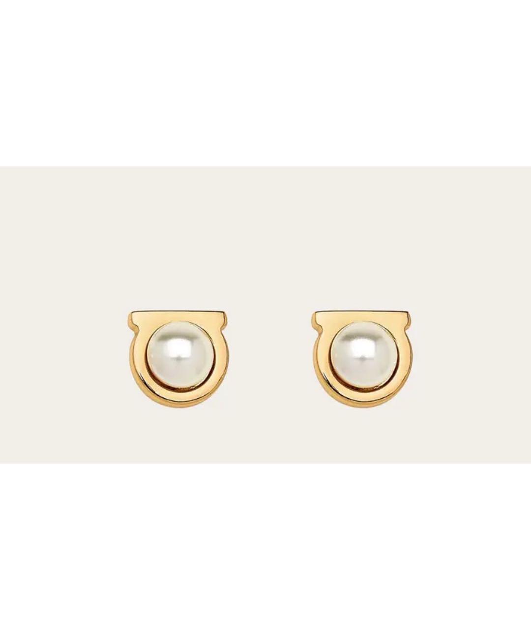 FERRAGAMO Золотые латунные серьги, фото 5