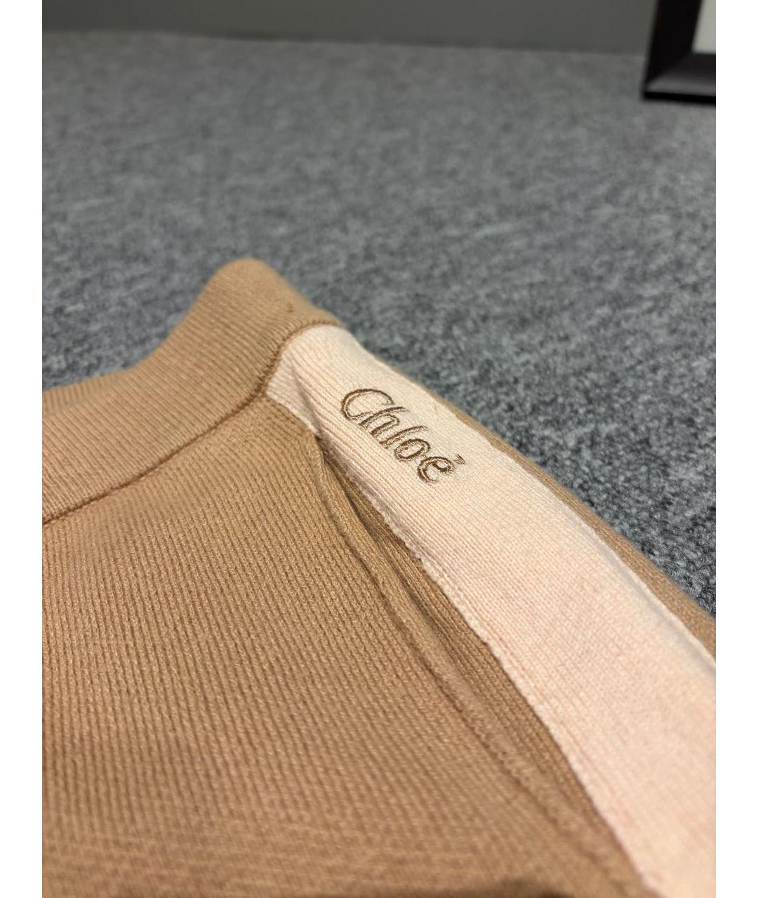 CHLOE Бежевый хлопковый костюм с брюками, фото 8