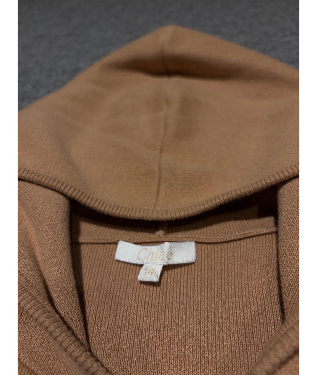 CHLOE Бежевый хлопковый костюм с брюками, фото 4