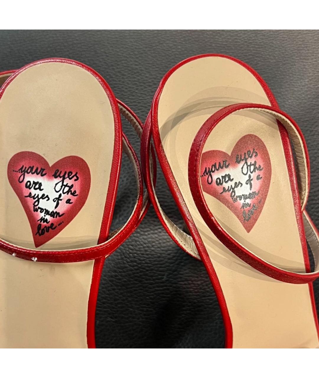 VALENTINO Красные кожаные туфли, фото 8