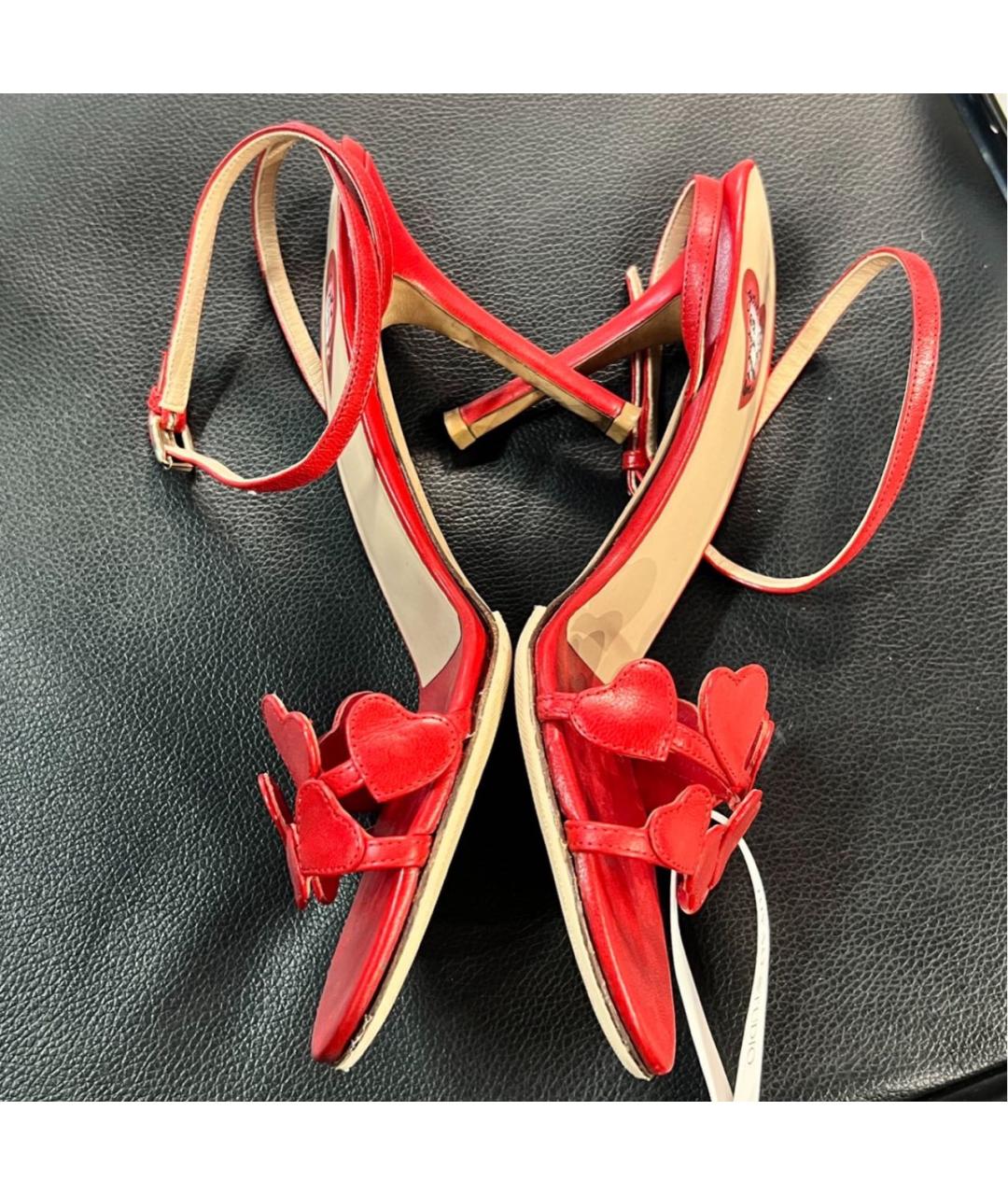 VALENTINO Красные кожаные туфли, фото 7