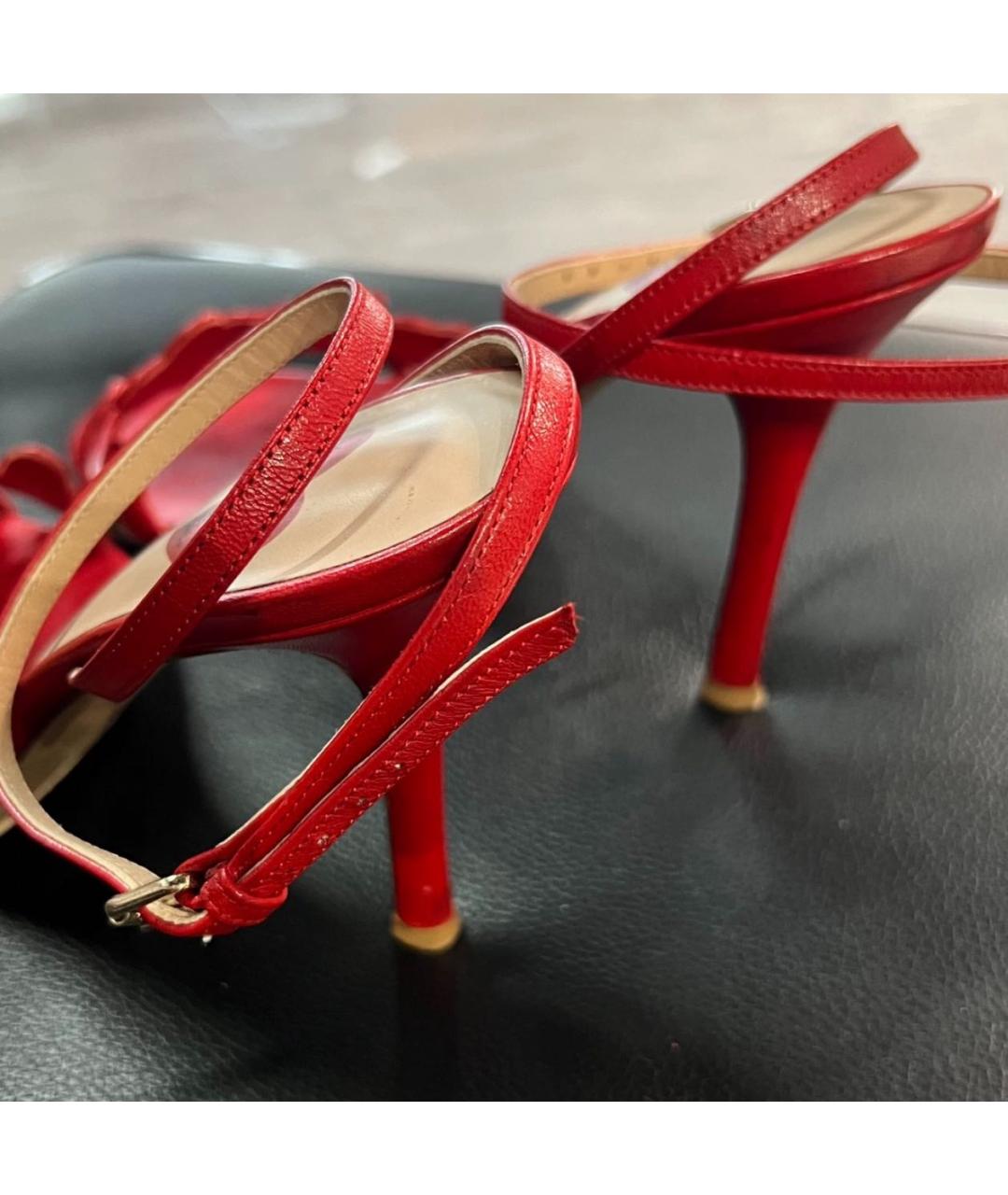 VALENTINO Красные кожаные туфли, фото 5