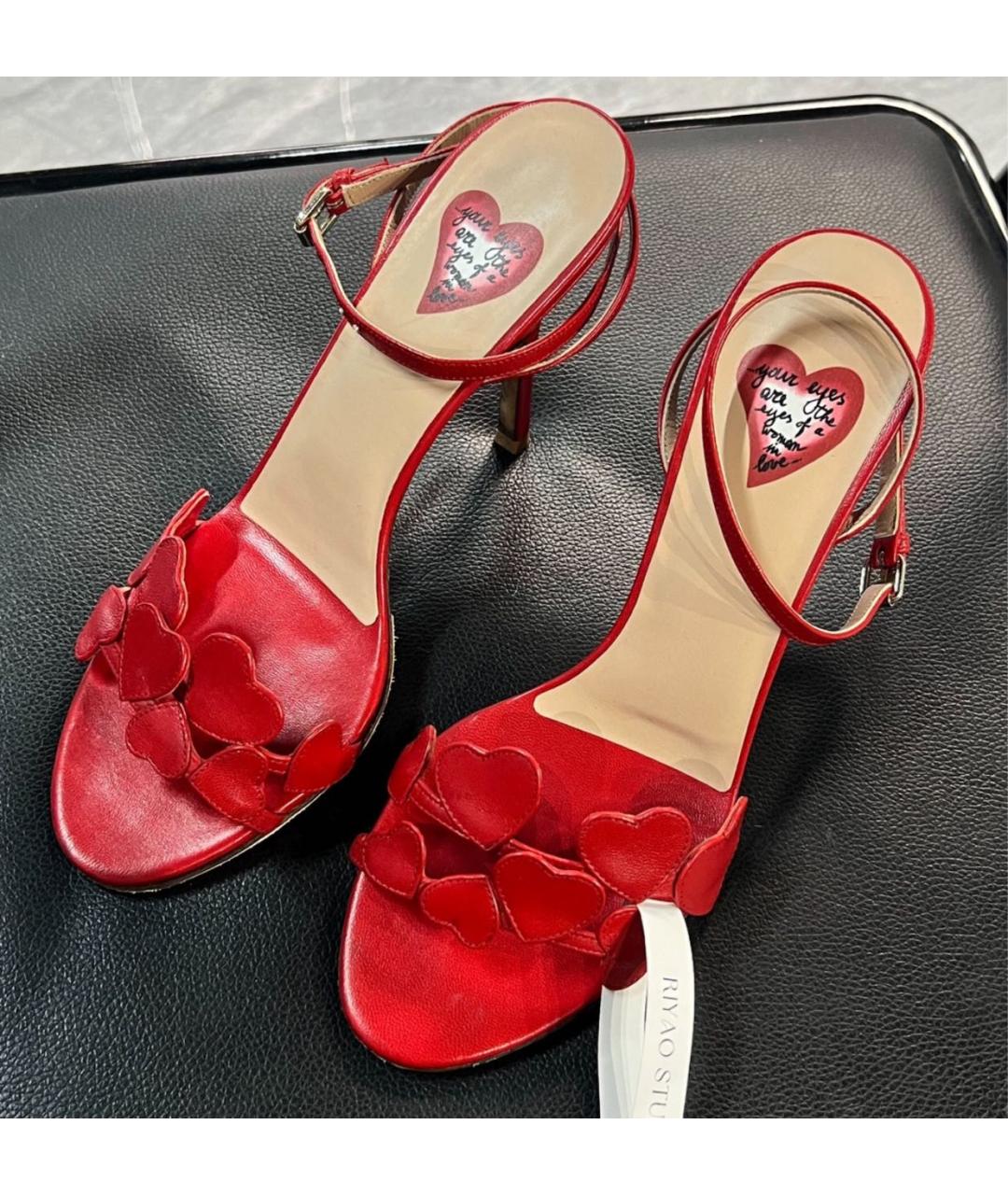 VALENTINO Красные кожаные туфли, фото 4