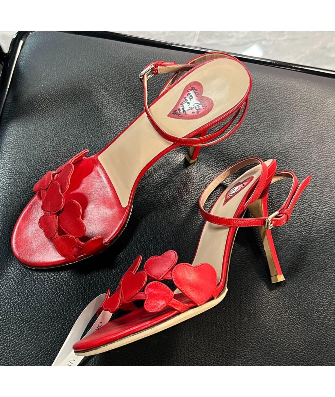 VALENTINO Красные кожаные туфли, фото 9