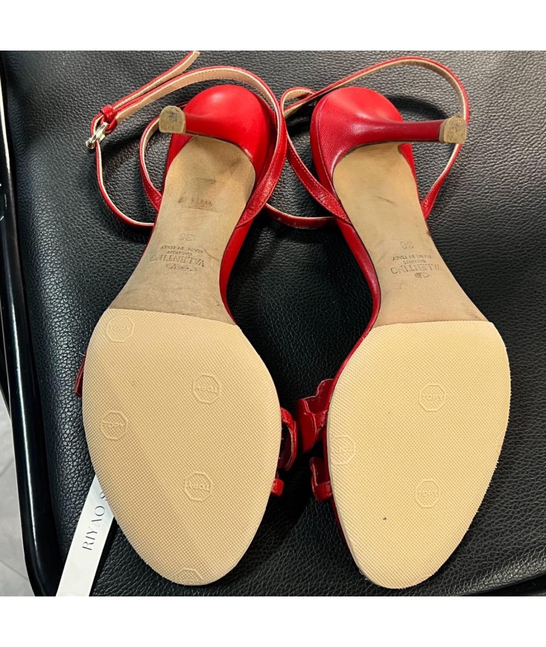 VALENTINO Красные кожаные туфли, фото 6
