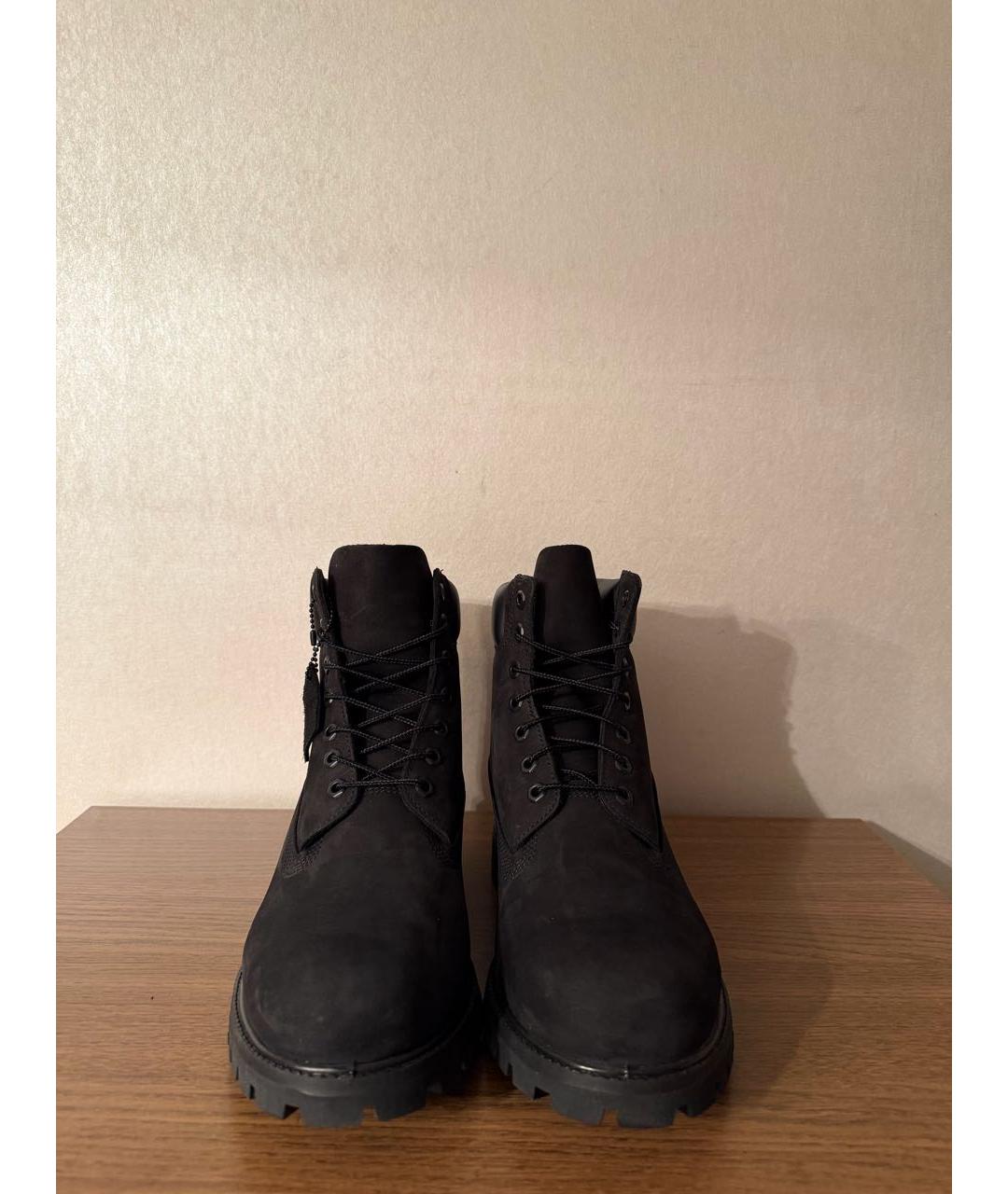 TIMBERLAND Черные нубуковые высокие ботинки, фото 2