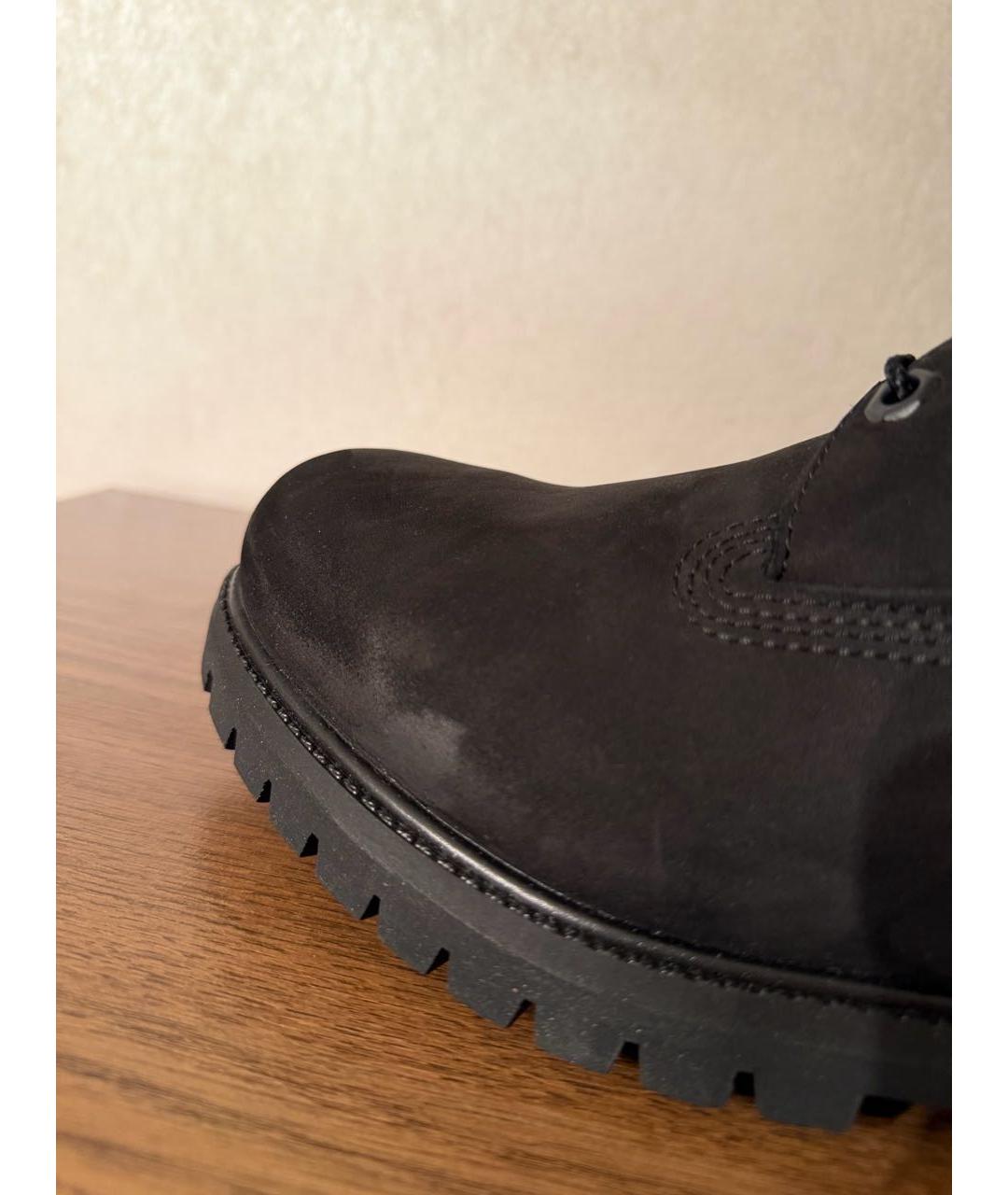 TIMBERLAND Черные нубуковые высокие ботинки, фото 7