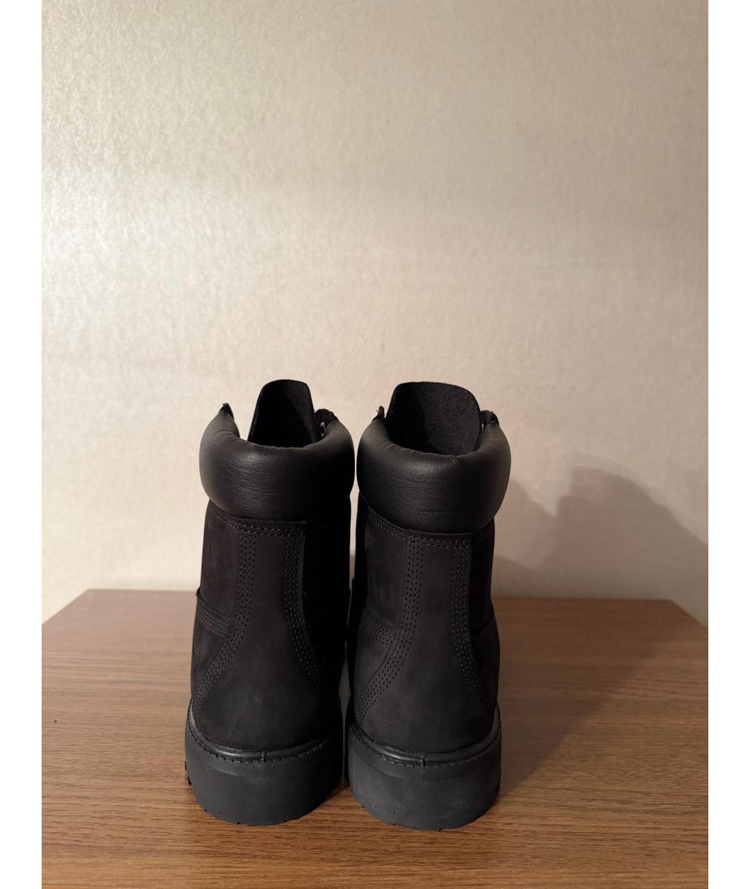 TIMBERLAND Черные нубуковые высокие ботинки, фото 4