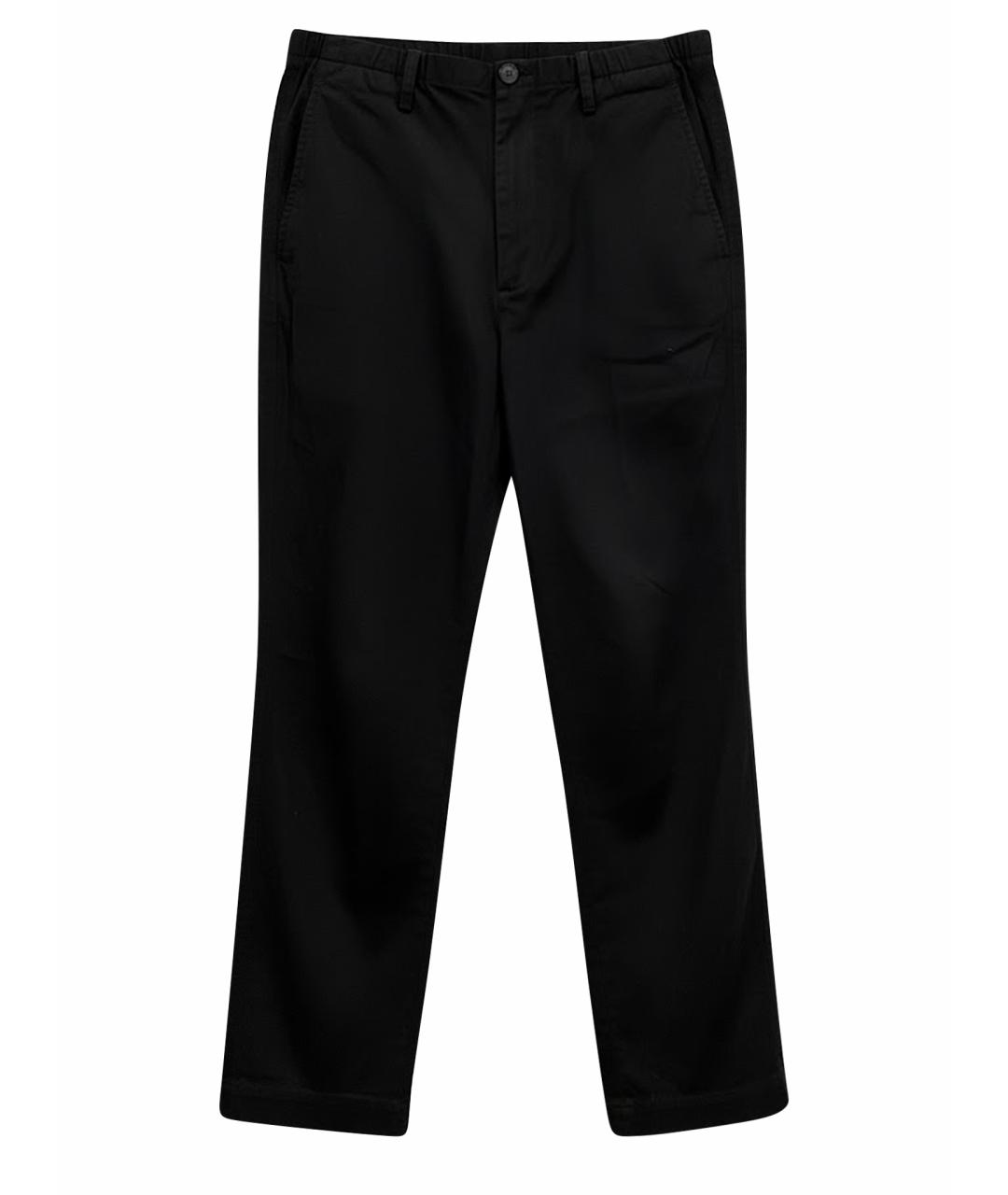 DRIES VAN NOTEN Черные хлопковые повседневные брюки, фото 1