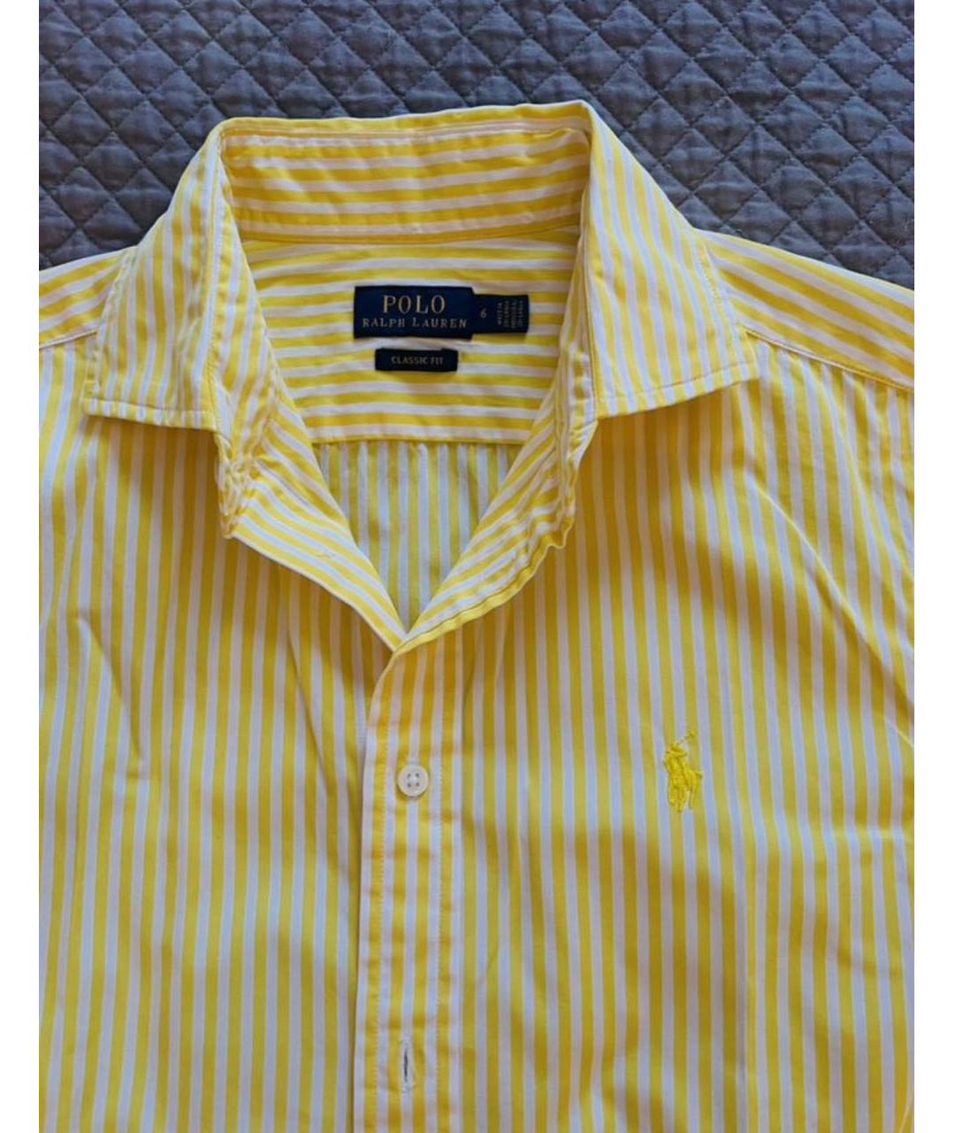 POLO RALPH LAUREN Желтая хлопковая рубашка, фото 3