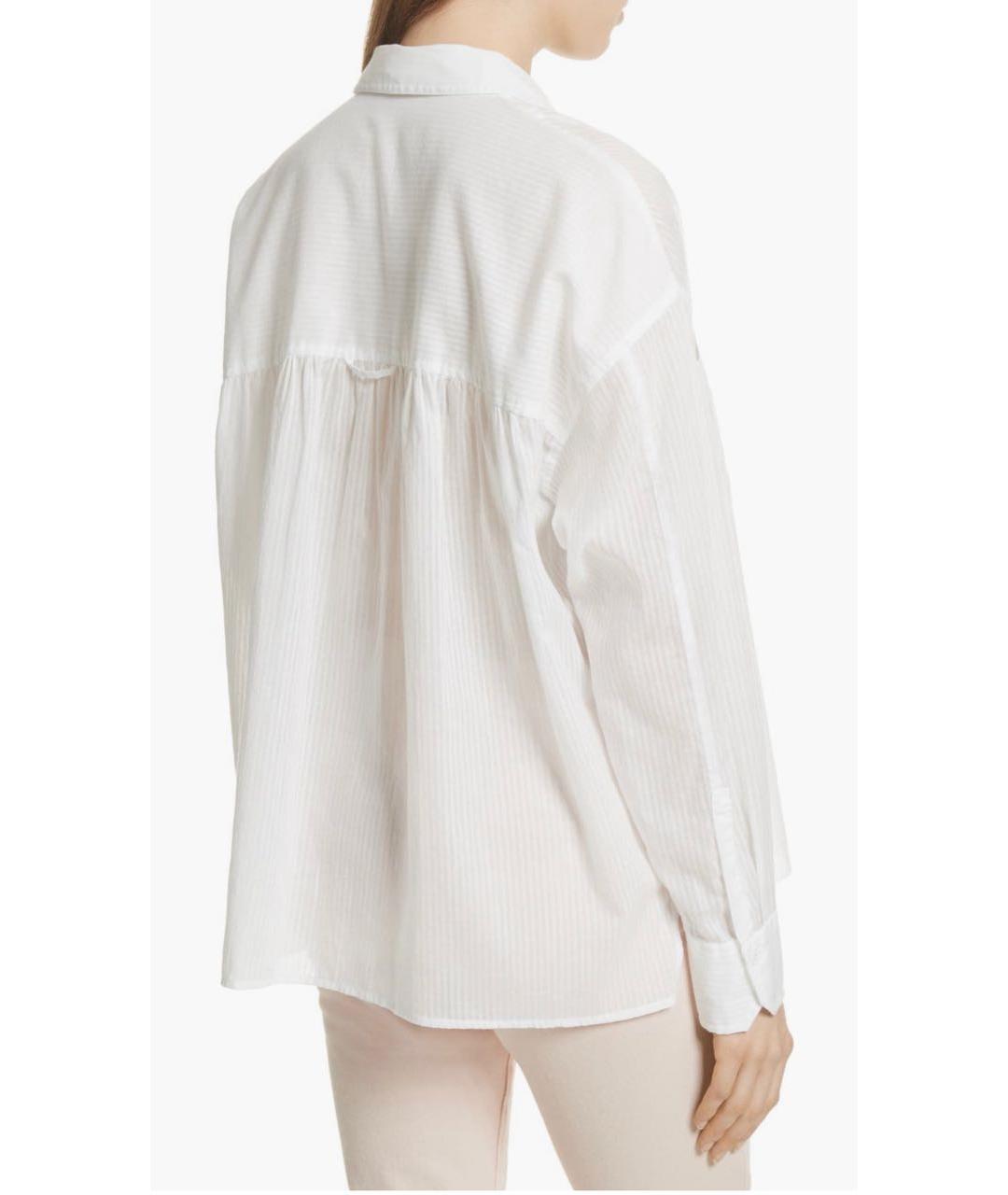VINCE Белая хлопковая рубашка, фото 3