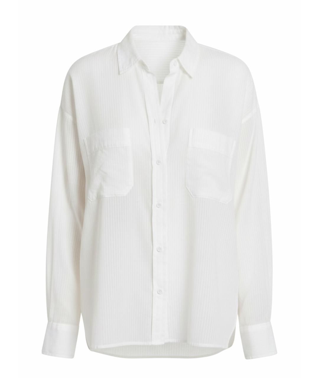 VINCE Белая хлопковая рубашка, фото 1