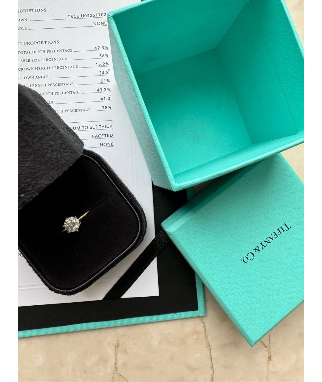 TIFFANY&CO Белое кольцо из желтого золота, фото 2