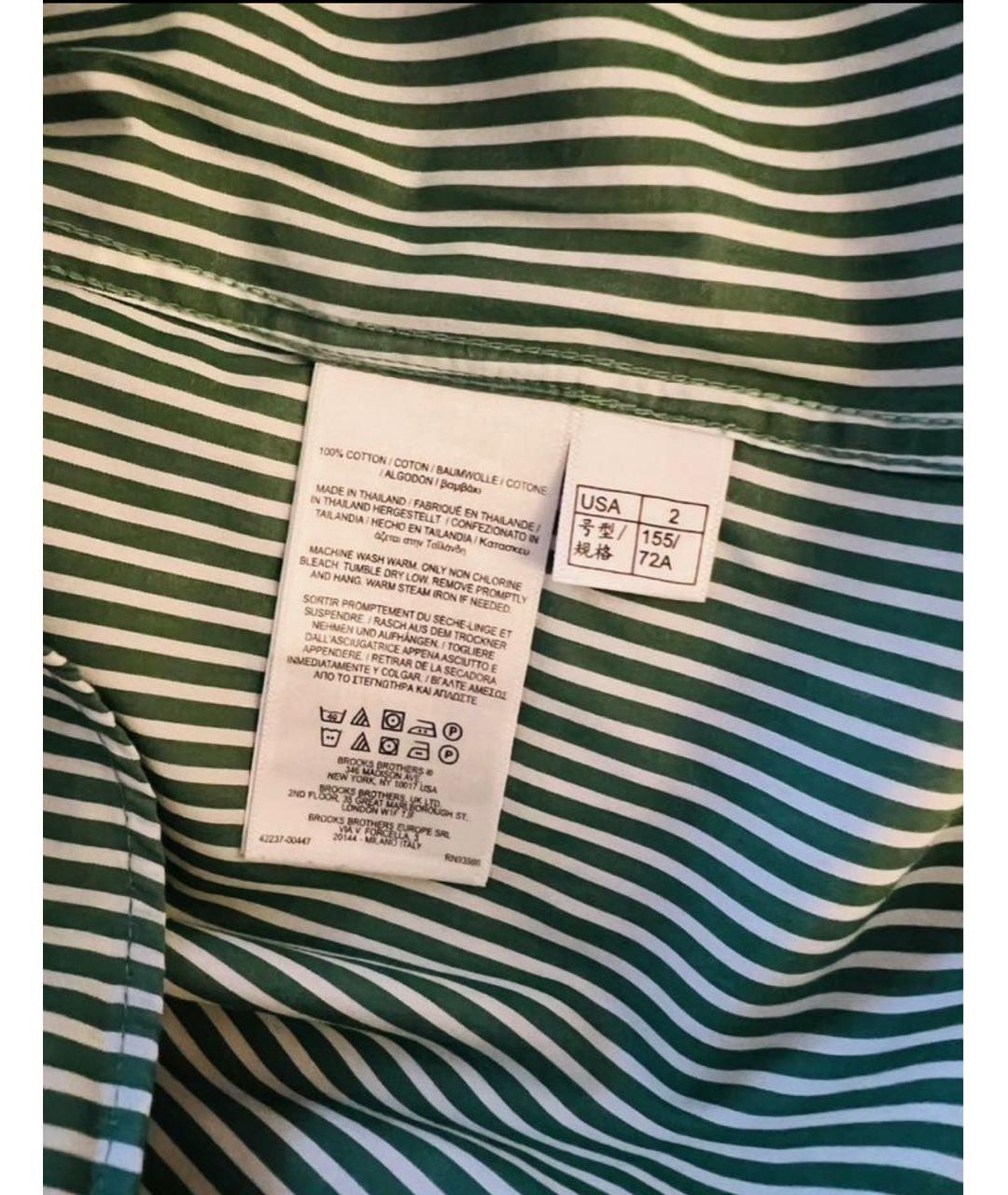 BROOKS Зеленая хлопковая рубашка, фото 4
