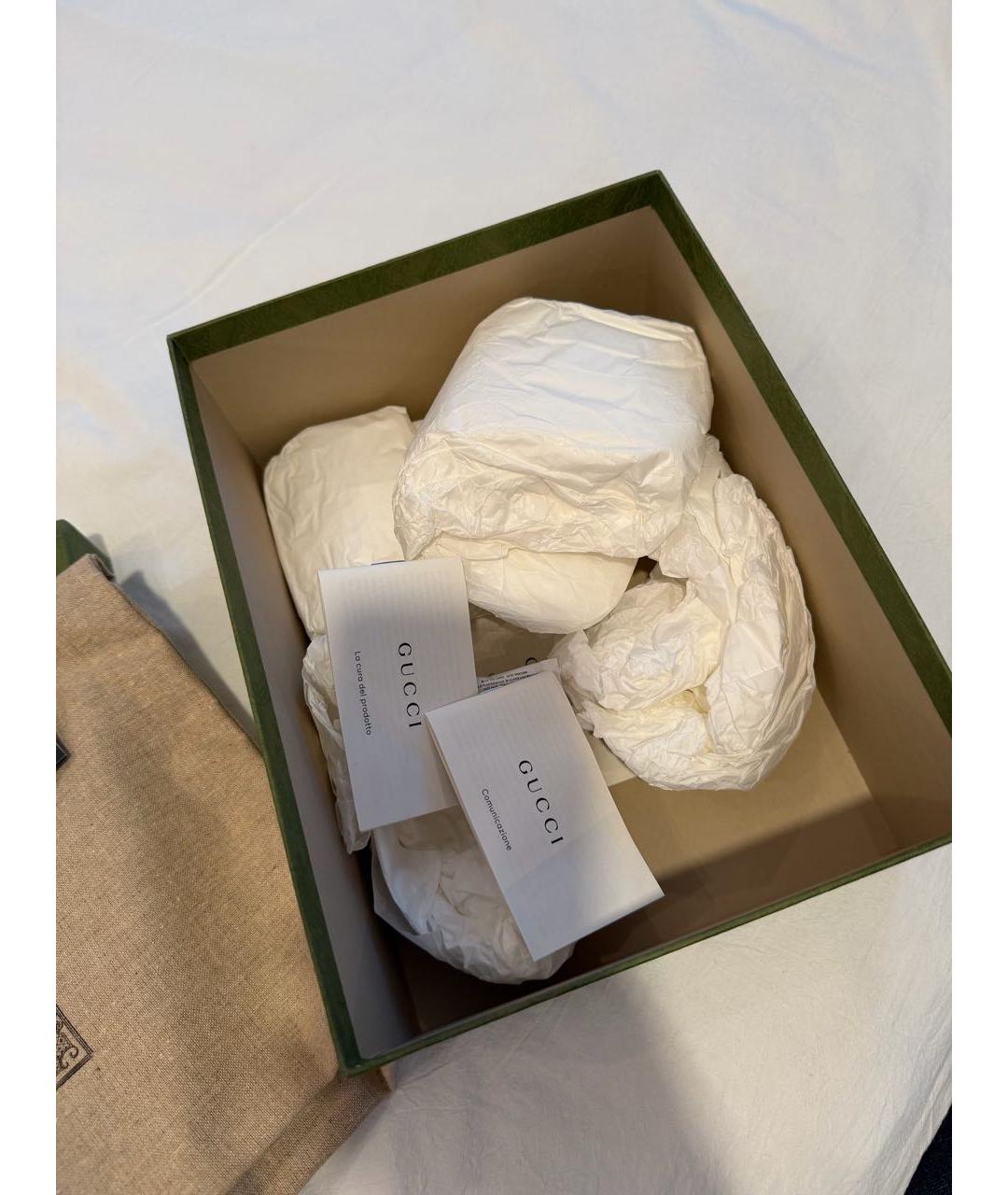 GUCCI Антрацитовая барсетка из искусственной кожи, фото 4