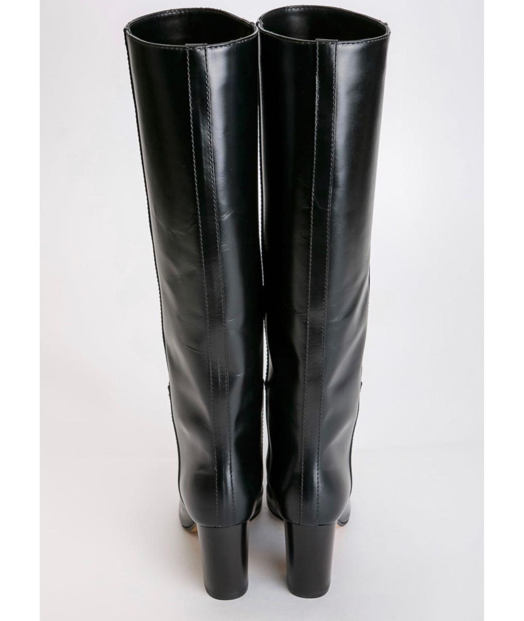 DSQUARED2 Черные кожаные сапоги, фото 4