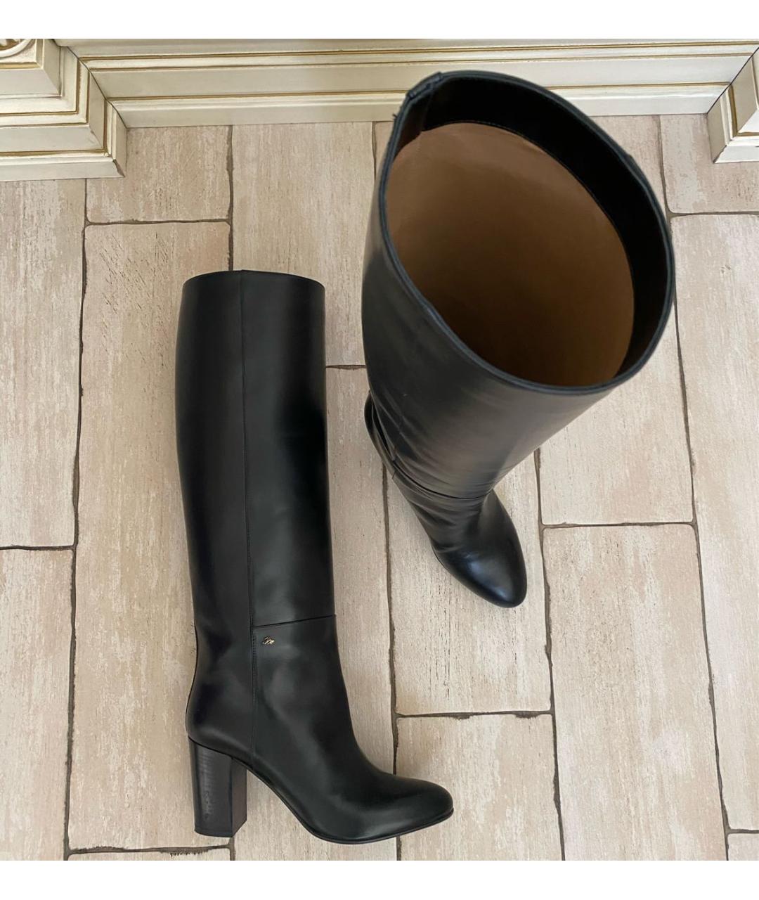 DSQUARED2 Черные кожаные сапоги, фото 6