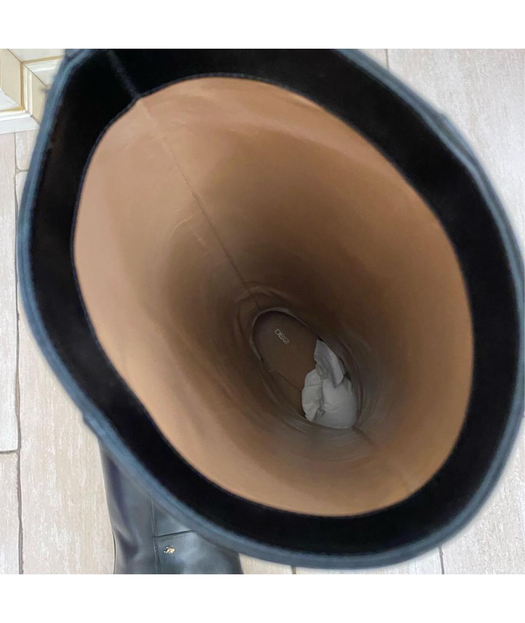 DSQUARED2 Черные кожаные сапоги, фото 7