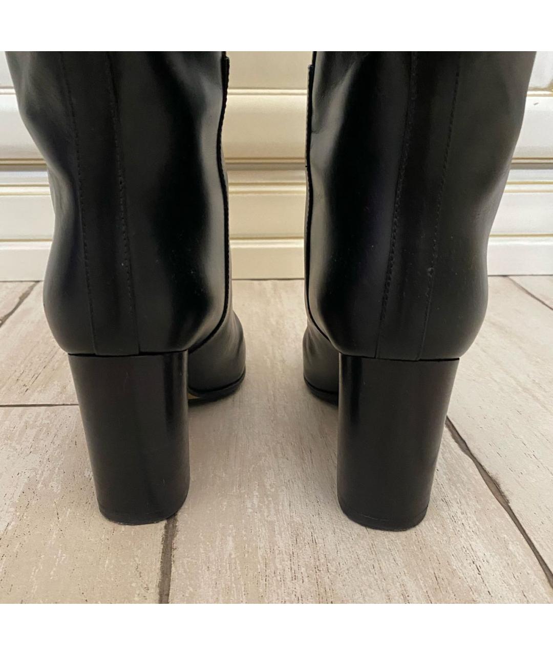 DSQUARED2 Черные кожаные сапоги, фото 8