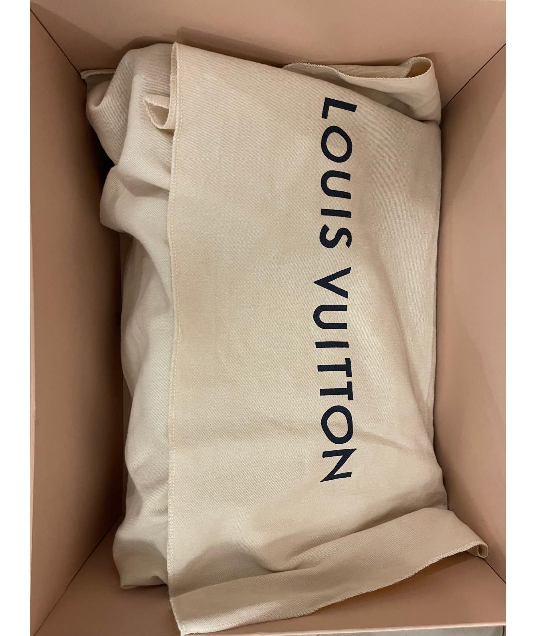 LOUIS VUITTON Бордовая кожаная сумка с короткими ручками, фото 5