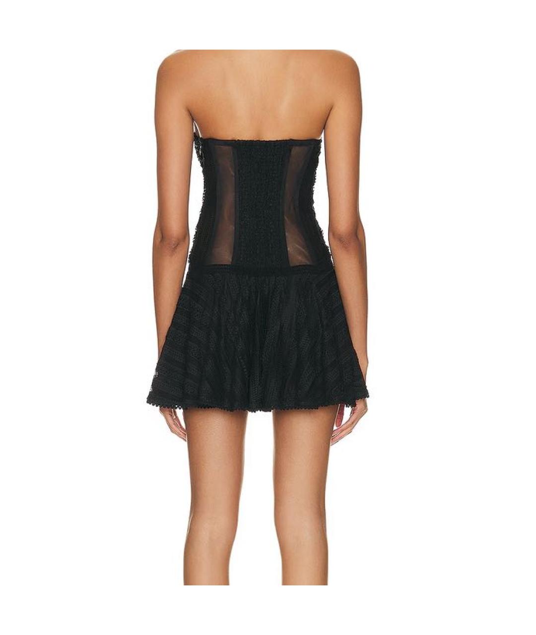 CHARO RUIZ Черное кружевное коктейльное платье, фото 2