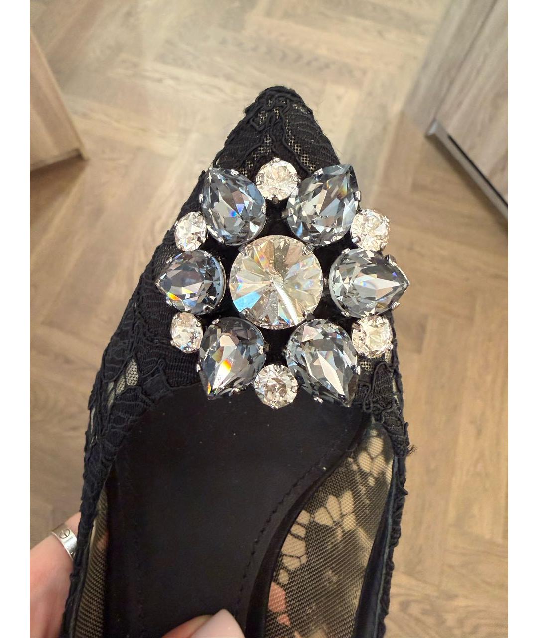 DOLCE&GABBANA Черные текстильные туфли, фото 7