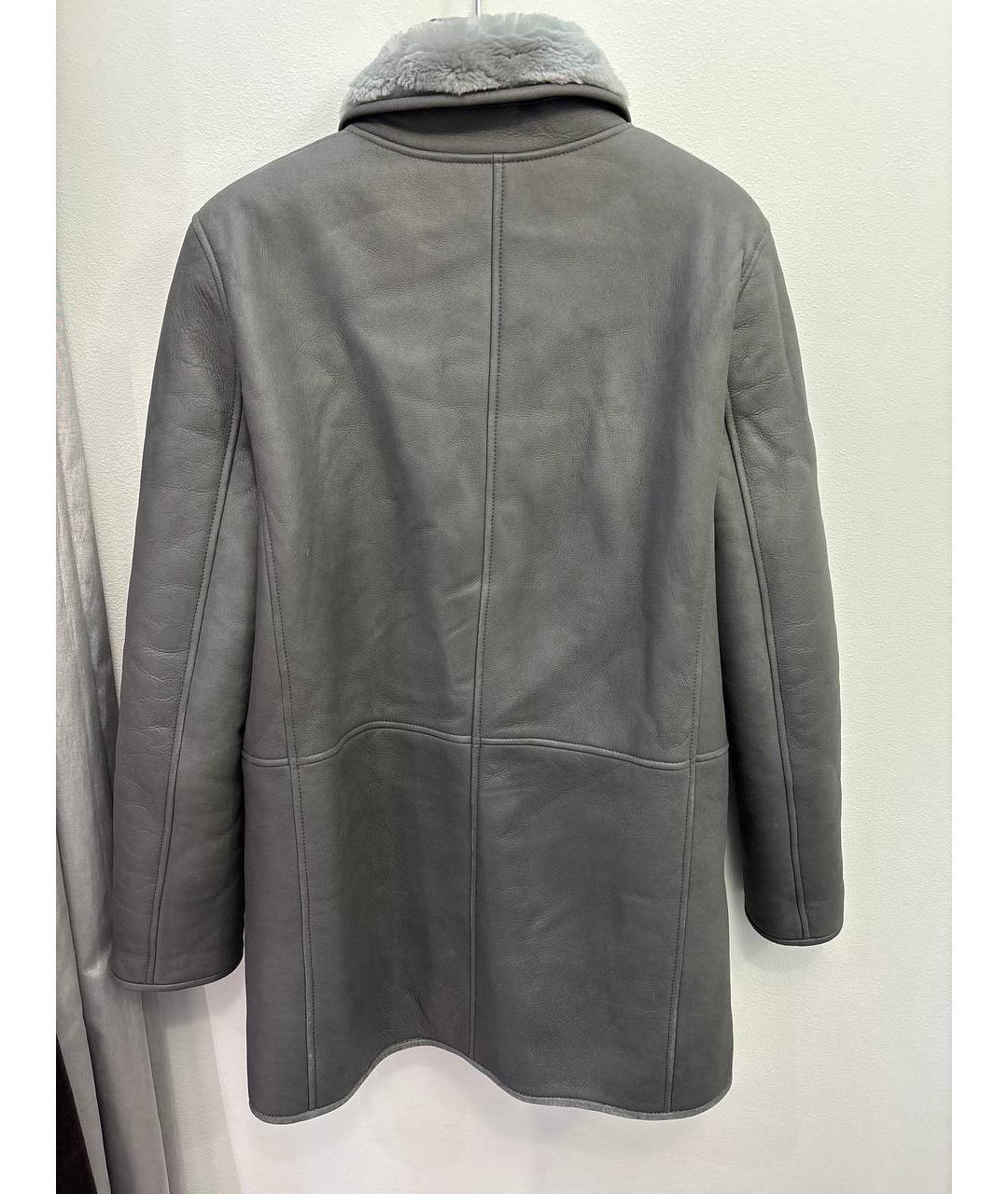 CELINE Серая меховая дубленка, фото 2