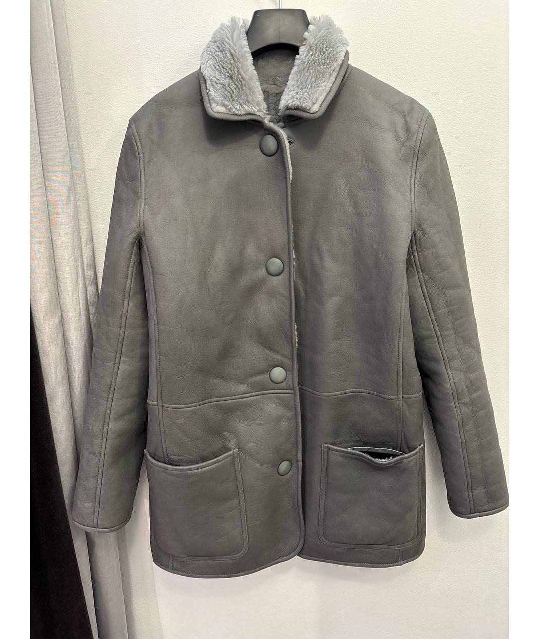 CELINE Серая меховая дубленка, фото 8