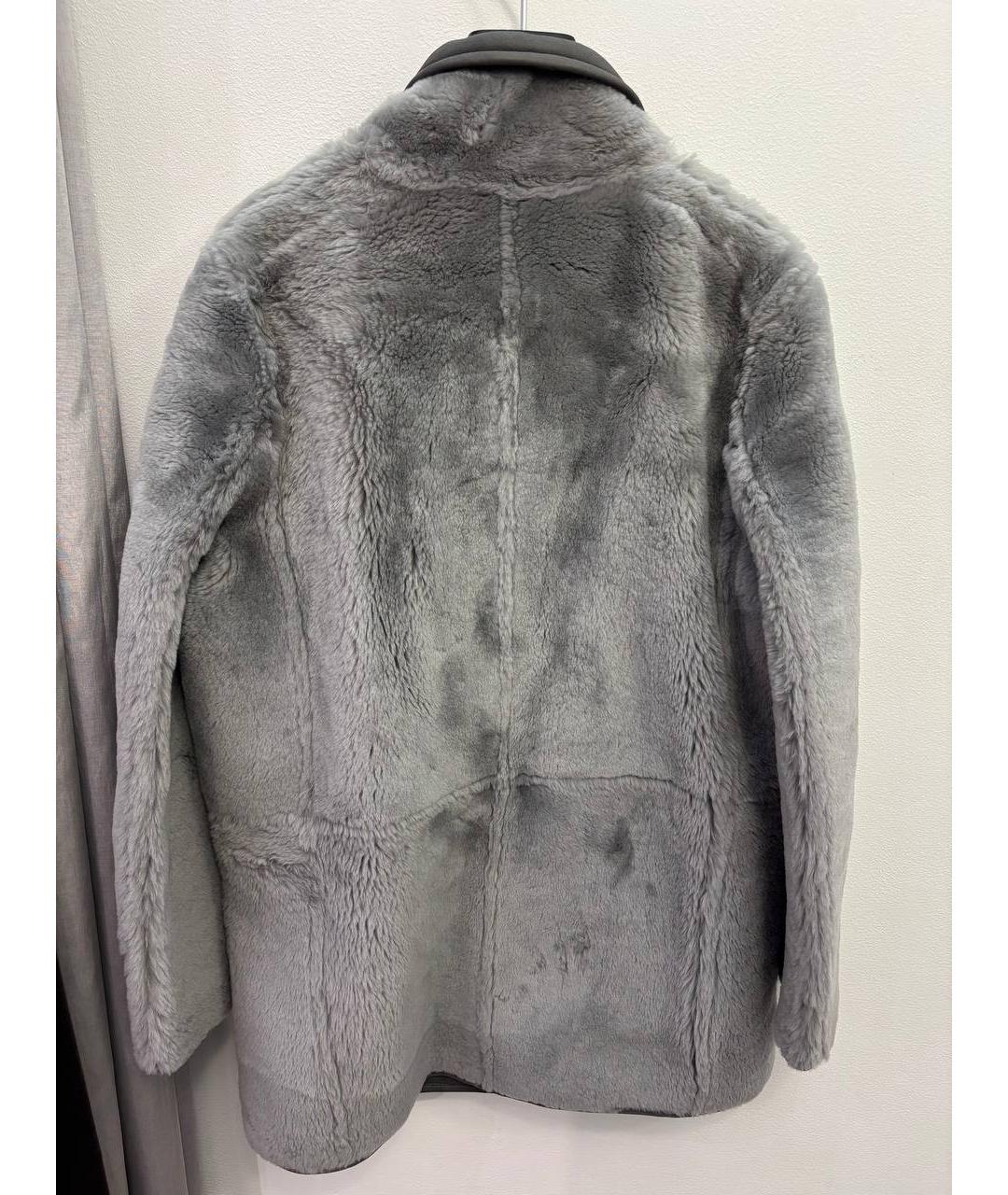 CELINE Серая меховая дубленка, фото 6